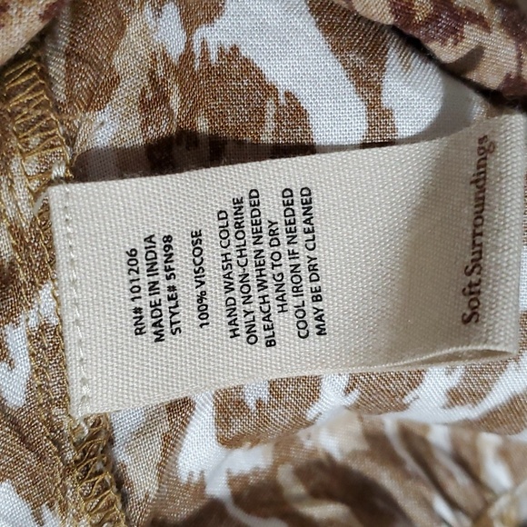 Soft Surroundings White Mocha Leopard Kara Maxi Midi Dress Size 1X 18W 20W - Picture 7 of 7